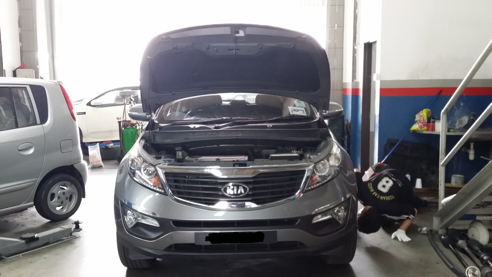 Kia in service bay